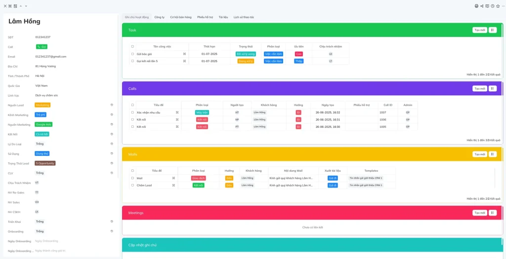 Quản lý liên hệ và tổ chức thông minh với Optimi CRM – chính xác, dễ tìm, dễ xử lý.