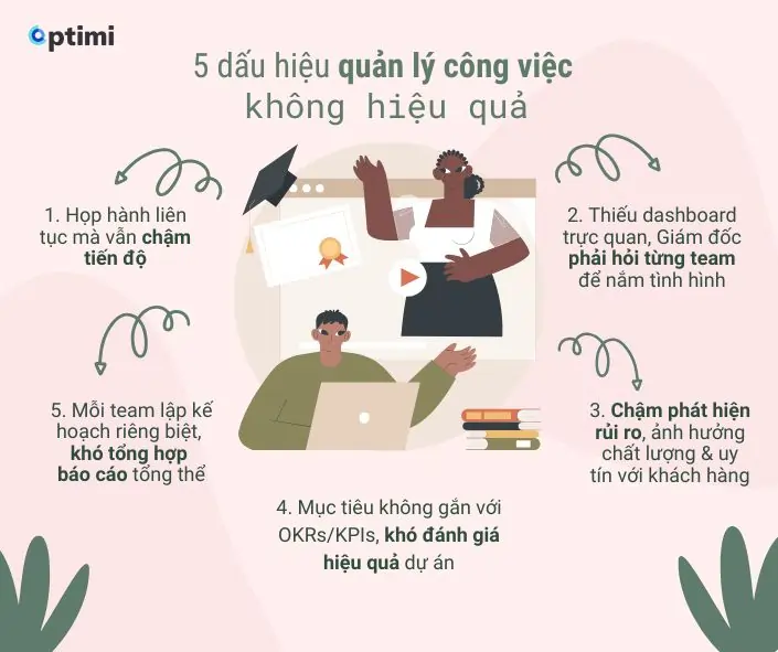 Dấu hiệu quản lý công việc không hiệu quả